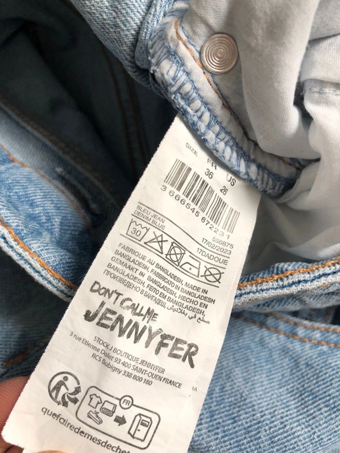 Jean jennyfer wide leg taille 36 bleu clair neuf - photo numéro 4