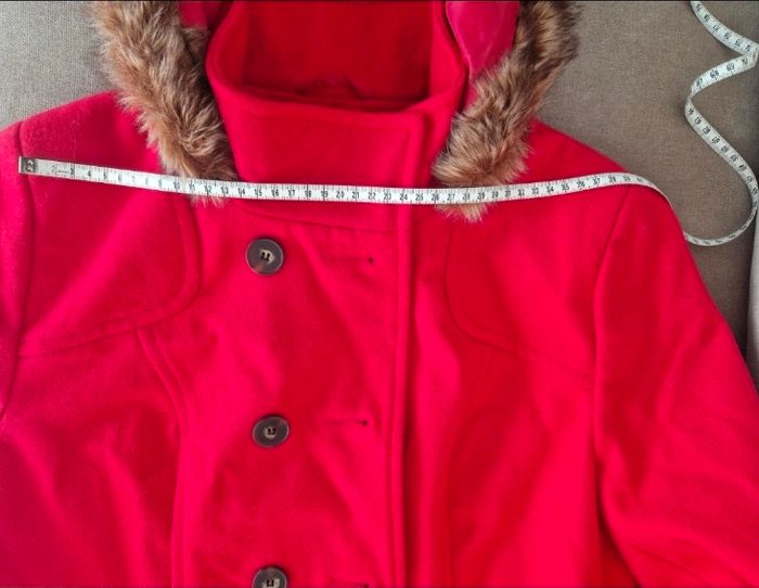 Veste rouge à capuche moumoute, Phildar - photo numéro 8