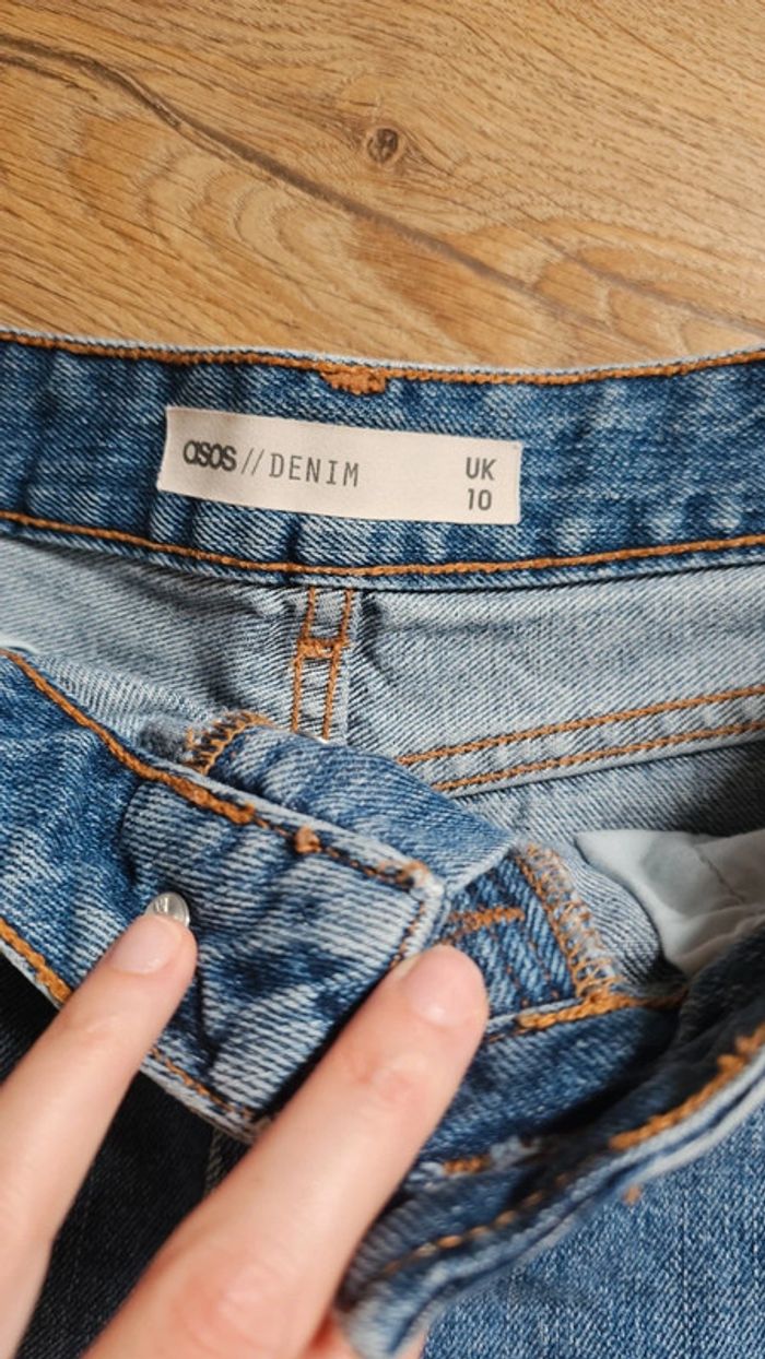 Short Asos jeans destroy 38 bleu brut - photo numéro 3