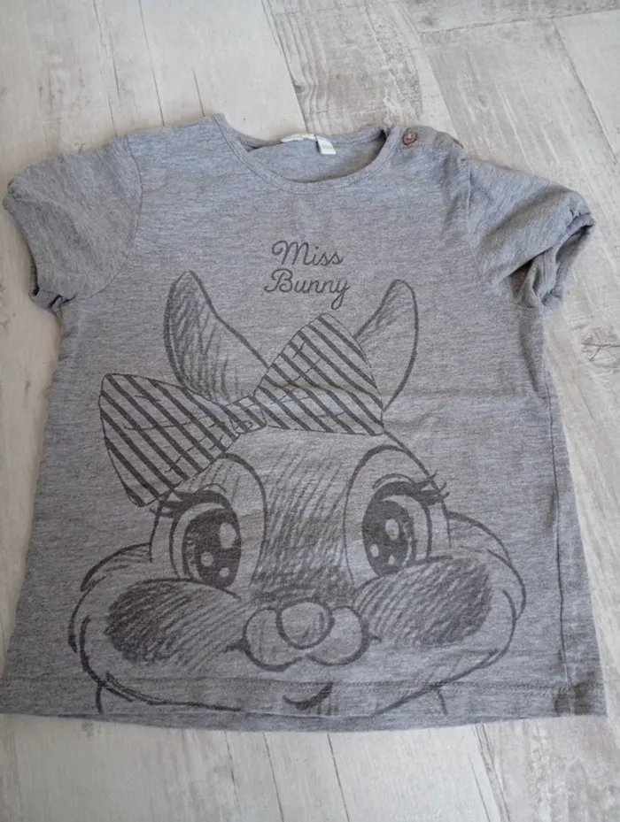 T-shirt manches courtes miss bunny Disney 3 ans