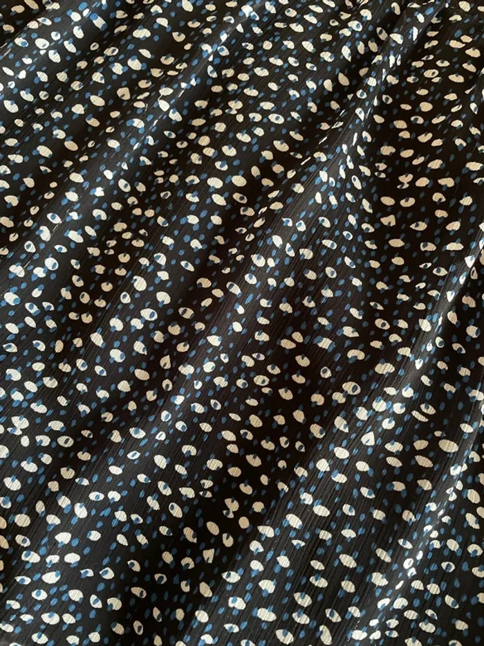 Robe bleu marine à motifs - photo numéro 4