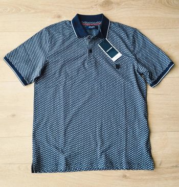 Polo manches courtes homme bleu marine et blanc taille S Jack and Jones