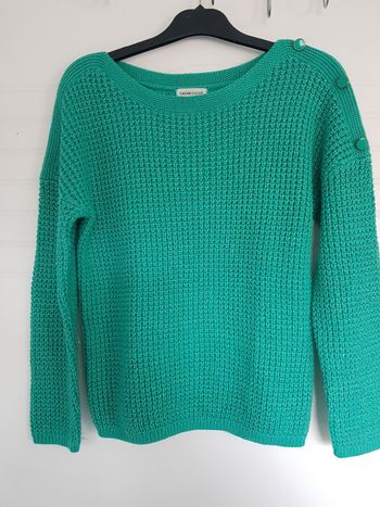 Pull maille grand col