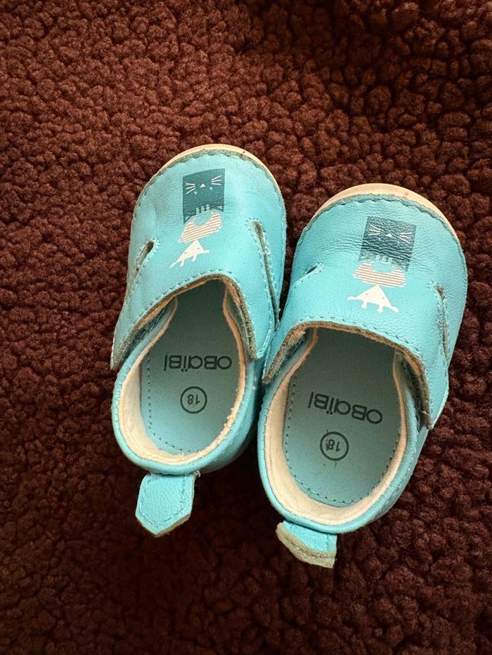 Chaussons bébé en cuir - Taille 18 - photo numéro 2
