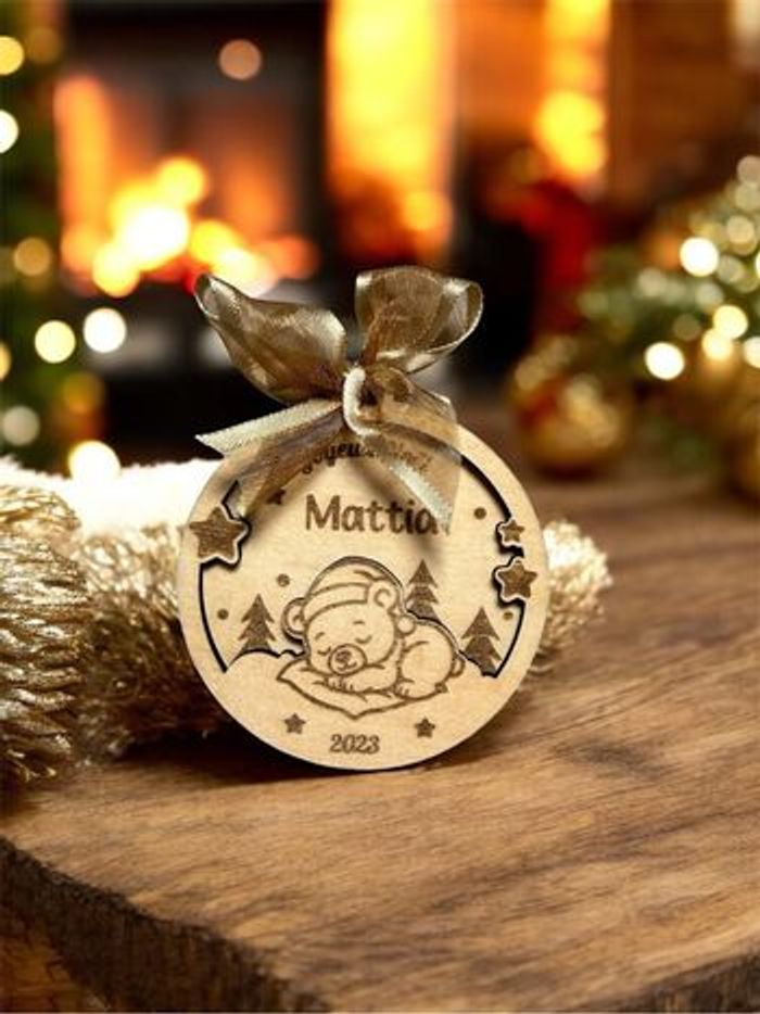 Boule de Noël en bois - photo numéro 6