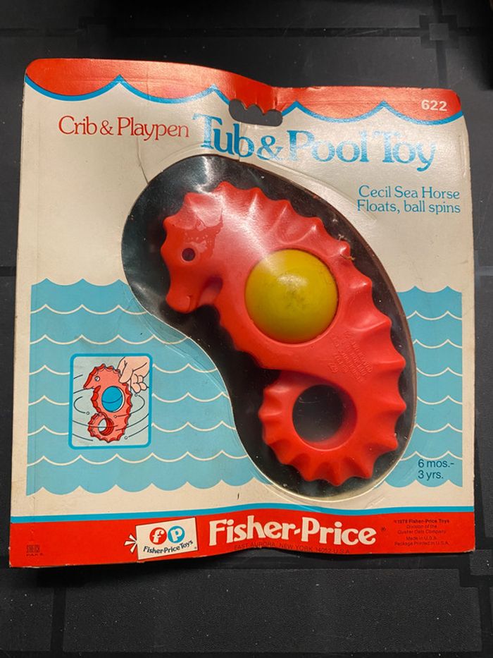 pas d envoie avec homerr fisher price 1978 tub & pool toy cecil sea horse - photo numéro 2