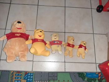 Lot de 5 peluches winnie l'ourson
