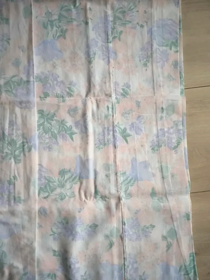 Lot de 2 taies de traversin vintage motif floral 170 X 41 cm - photo numéro 3