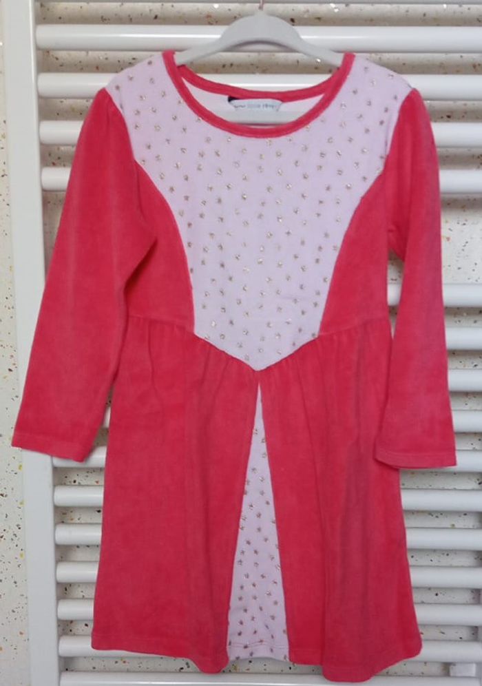 Chemise de nuit rose motif étoile dorée Little rêve Taille 5 ans - photo numéro 2