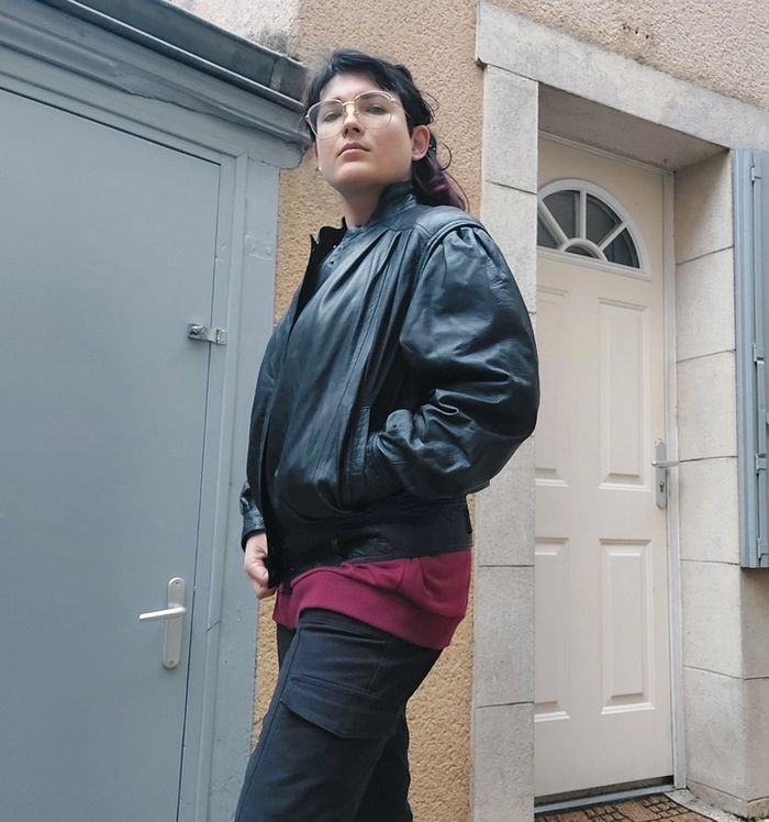 Magnifique veste 80s cuir véritable 38 - photo numéro 4