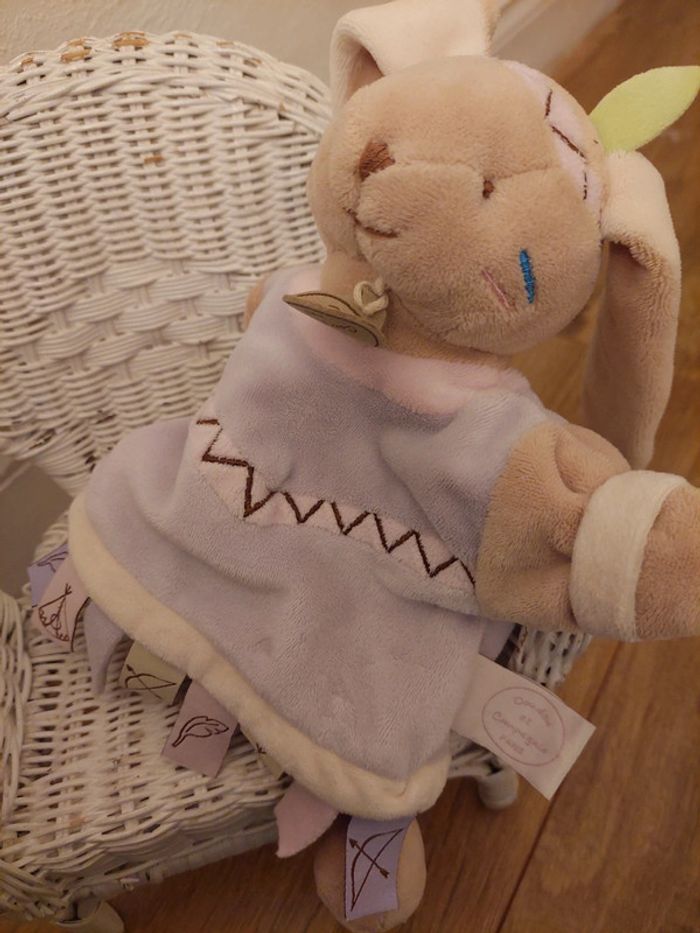 #P6 - Doudou lapin indien mauve Doudou et Compagnie - photo numéro 6