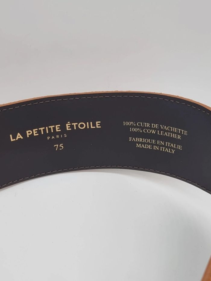 La Petite Étoile ceinture camel AKON en cuir * taille 75 cm * - photo numéro 5