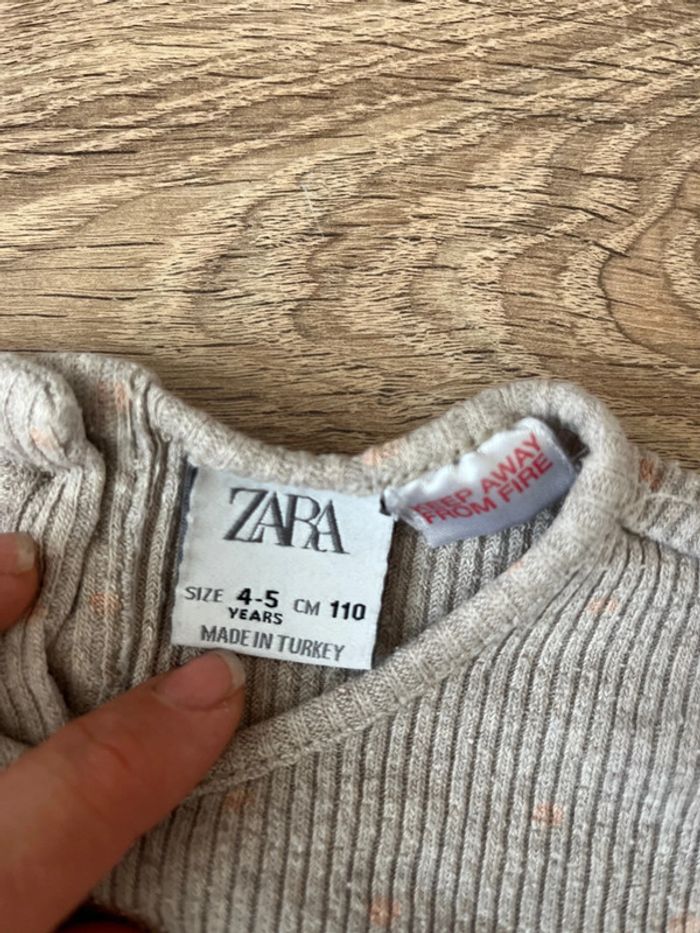 Pyjama Zara côtelé beige 5ans - photo numéro 2