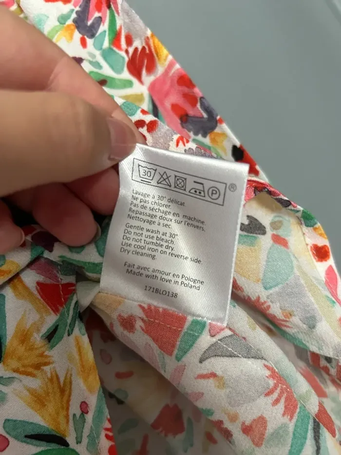 Chemise Sézane Fidji aquarelle T. 38 multicolore fleurs - photo numéro 8