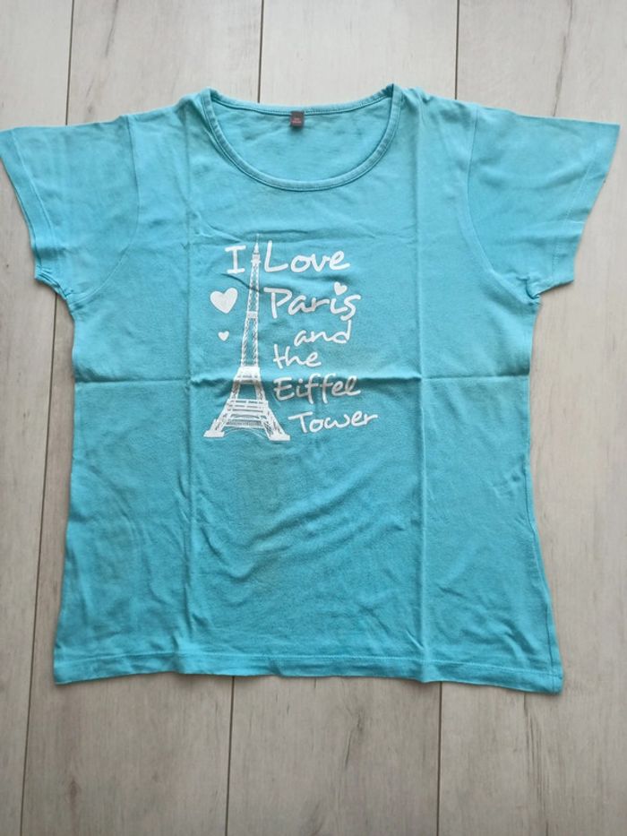 T-shirt manches courtes bleu