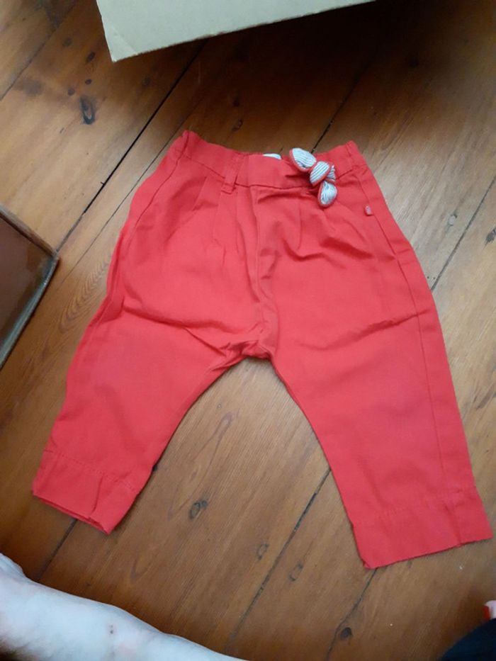 Pantalon 12 mois rouge Obaibi