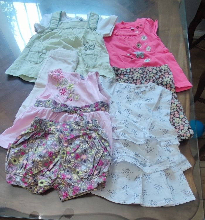 Lot de 4 ensemble été bébé fille 6 mois