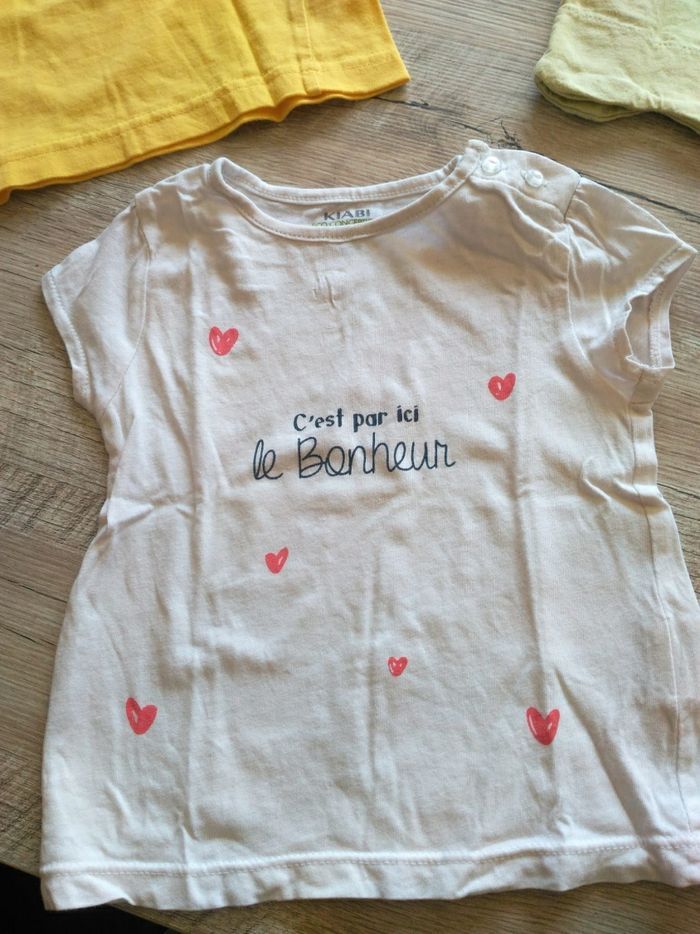 Lot t-shirts été bébé 6 mois - photo numéro 6