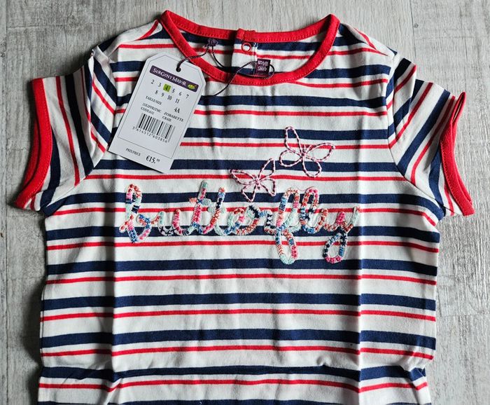 T shirt papillon sergent major neuf 4 ans - photo numéro 2