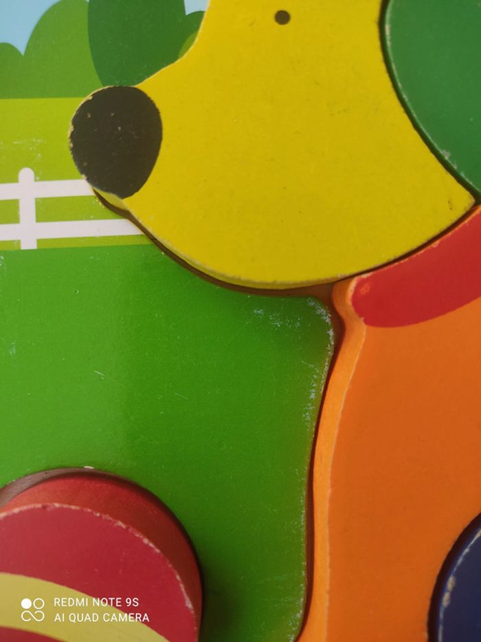 Lot 2 puzzles bois chien et cheval - photo numéro 2