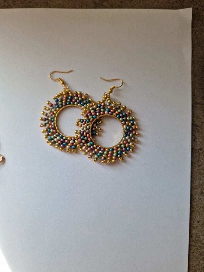 Boucles d'oreilles perle neuve - photo numéro 2