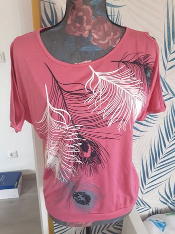 Tee-shirt manches courtes ouvertes L