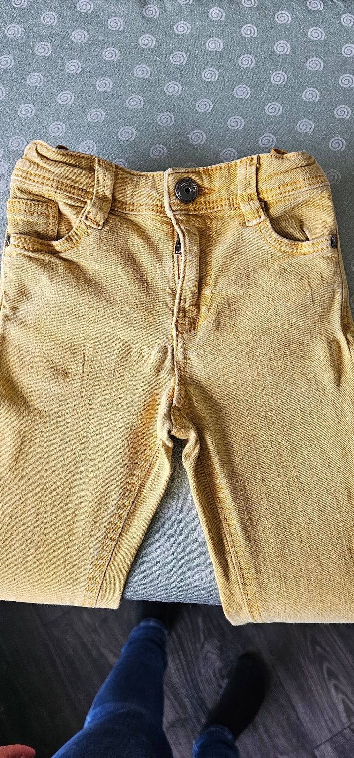 Pantalon Jean garçon jaune 3 ans 98 cm - photo numéro 2