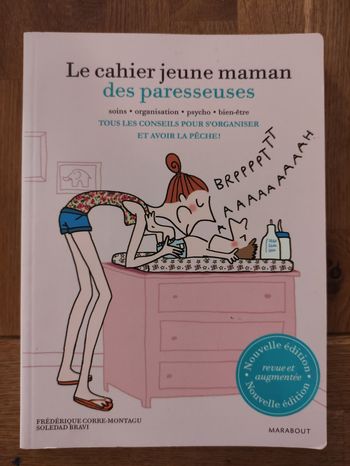Livre neuf le cahier jeune maman des paresseuses