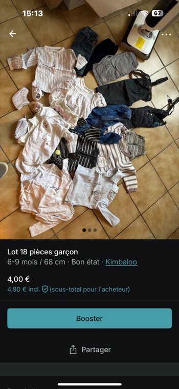 Lot 18 pièces garçon