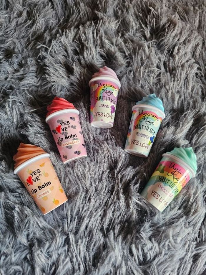 Baume à lèvres transparent hydratant anti-rides avec différentes saveurs – lot de 5