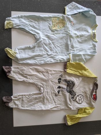 Lot de 2 pyjamas légers 12 mois