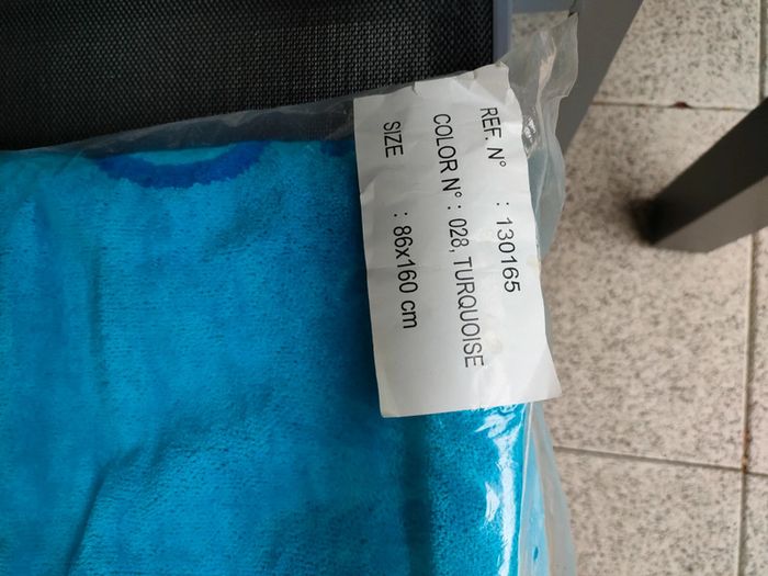 drap de plage bain neuf bleu - photo numéro 3
