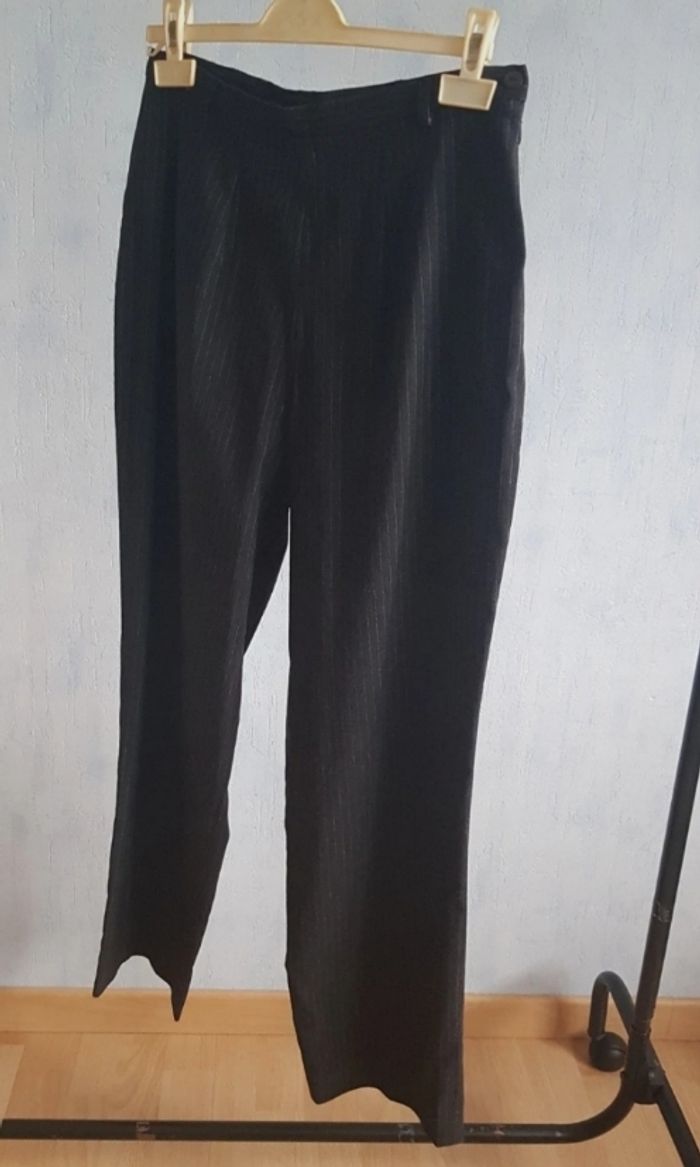 Ensemble tailleur 3 pieces rayé bleu marine - photo numéro 8