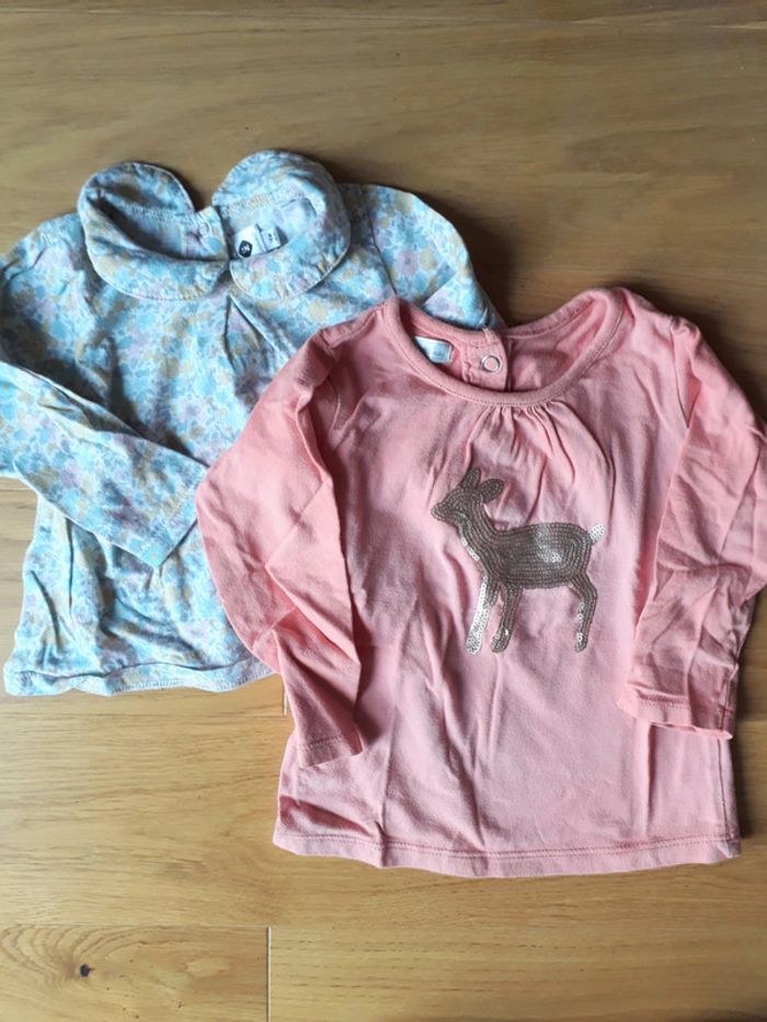 Lot de deux tee-shirts à manches longues