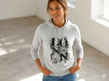 Sweat à capuches imprimé gris et noir Taille M  MIM