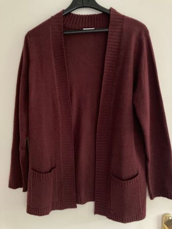 Gilet bordeaux Damart ouvert