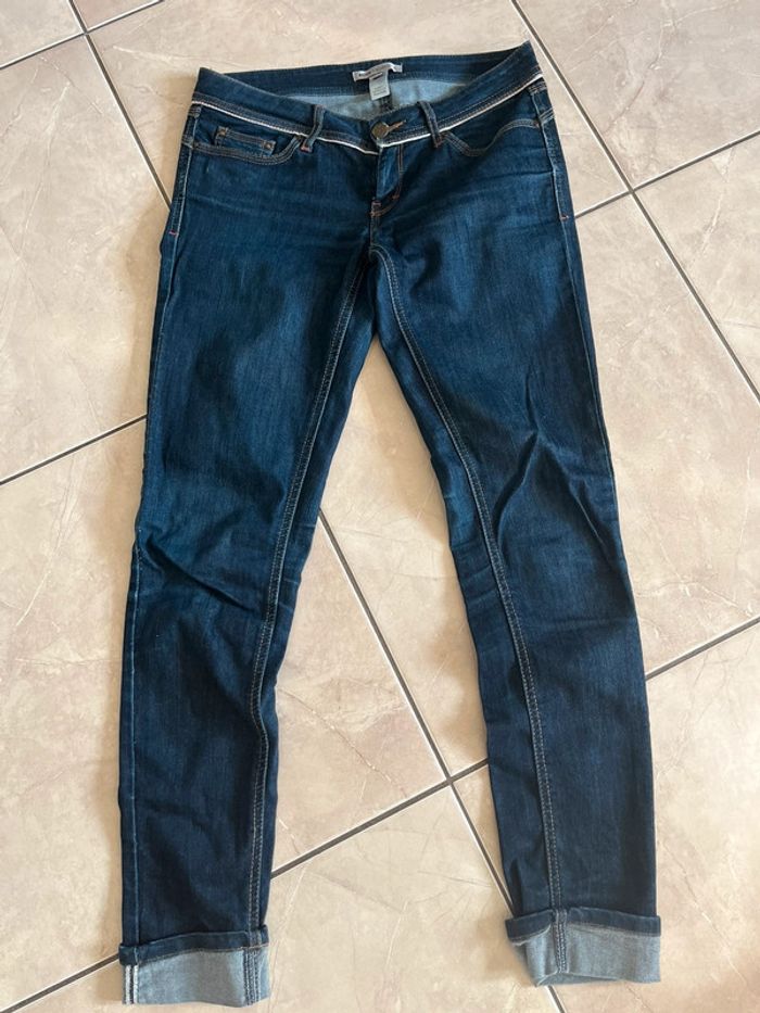 Jeans bleu trois quart Mango Taille 36