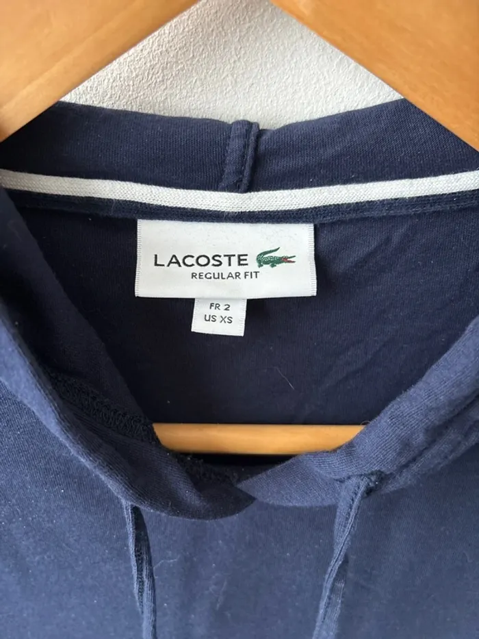 Sweat fin à capuche Lacoste XS - photo numéro 2