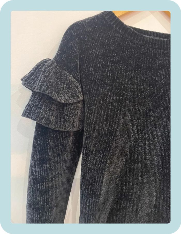 Pull hivers doux velours à volants - photo numéro 9