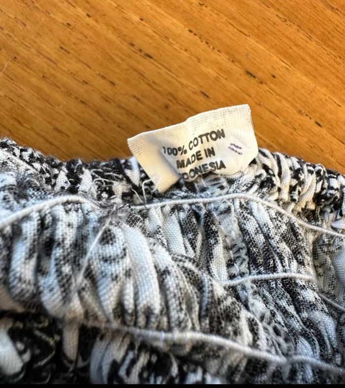Short noir et blanc en coton - photo numéro 3
