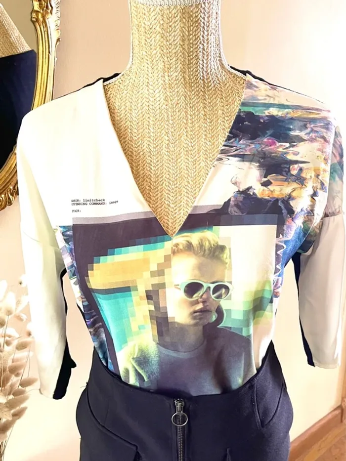 Sublime Haut graphique Zara - style arty et original - photo numéro 5
