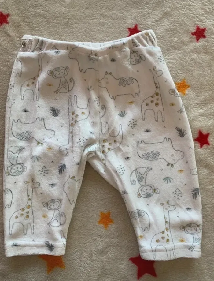 Lot ensembles Petit Béguin bio + chaussons Blanc et Gris 6M - photo numéro 10