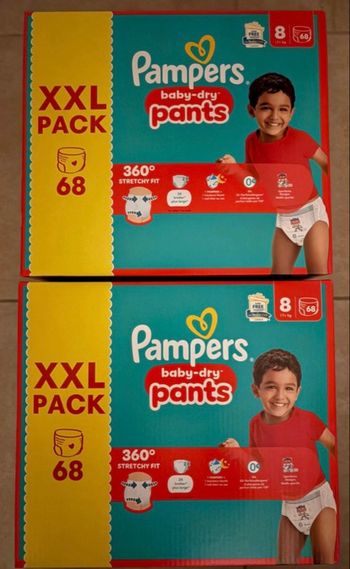 136 couches culottes Pampers pants taille 8