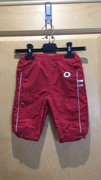 Pantalon molletonné rouge Tout Simplement garçon 6 mois