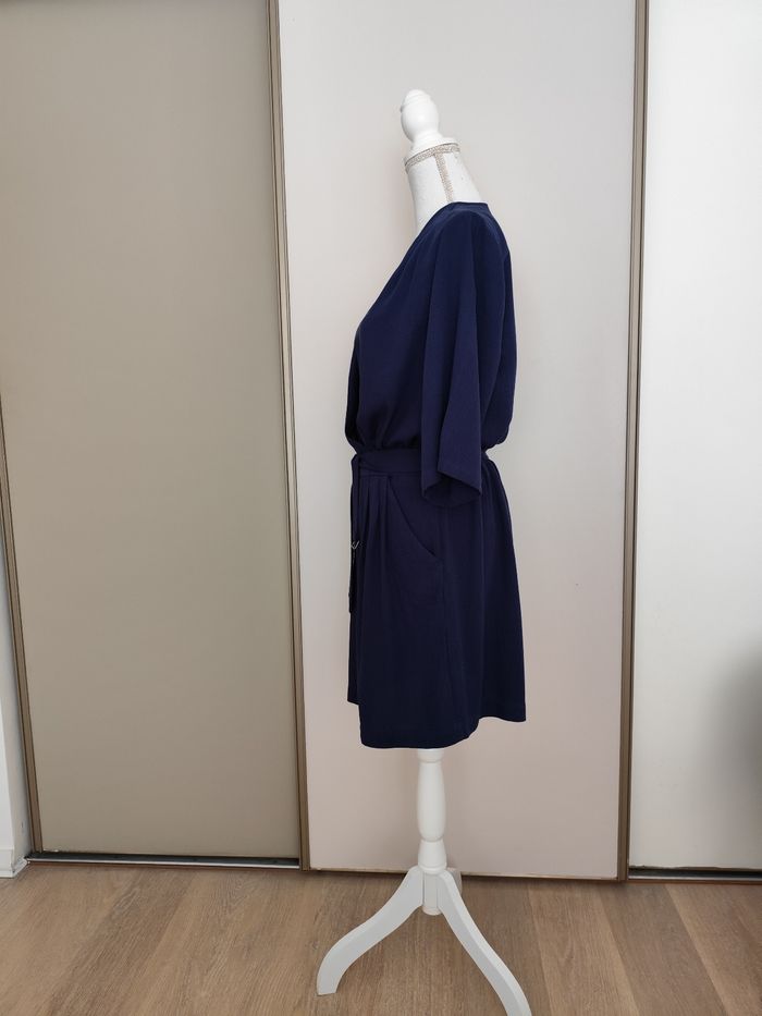 Robe Comptoir des cotonniers taille 40 bleu marine automne hiver - photo numéro 6