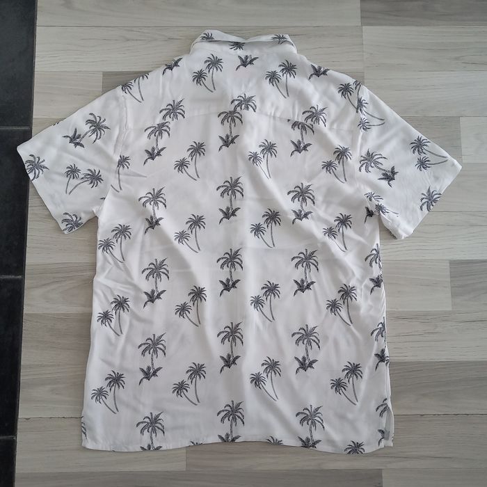 Chemise homme hawaïenne imprimée blanche à manches courtes MZ72 taille XL - photo numéro 6