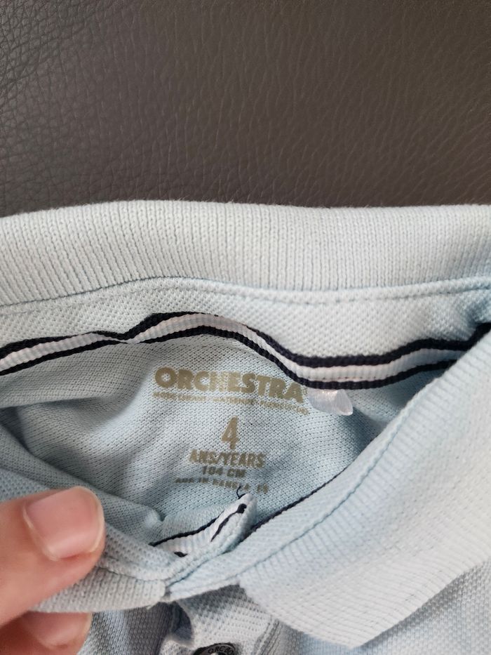 Polo t-shirt garçon orchestra bleu clair 4 ans - photo numéro 5