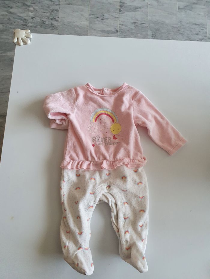 2 pyjamas chaud bébé fille taille 3 mois - photo numéro 3