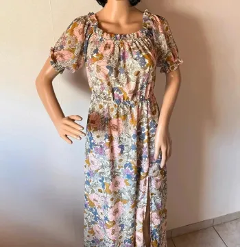 Robe longue à fleurs taille 34 - Amisu