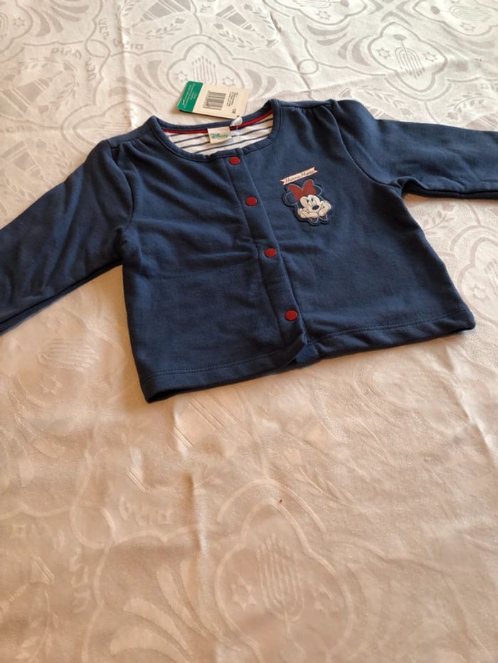 Gilet Minnie bleu neuf taille 6 mois - photo numéro 4
